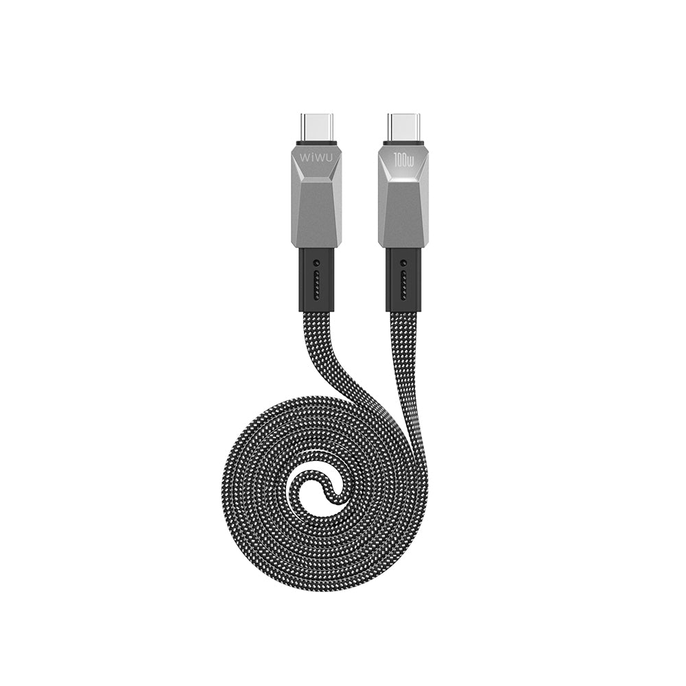 Wiwu Wi-C078 Cyberlink Serisi Type-C to Type-C PD Hızlı Şarj Özellikli Data ve Şarj Kablosu 100W 1M Wiwu Wi-C078 Cyberlink Serisi Type-C to Type-C PD Hızlı Şarj Özellikli Data ve Şarj Kablosu 100W 1M